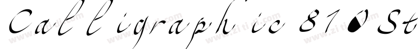 Calligraphic 810 Std字体转换